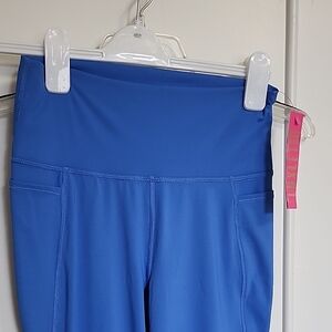 Blue High-Waisted Leggings
